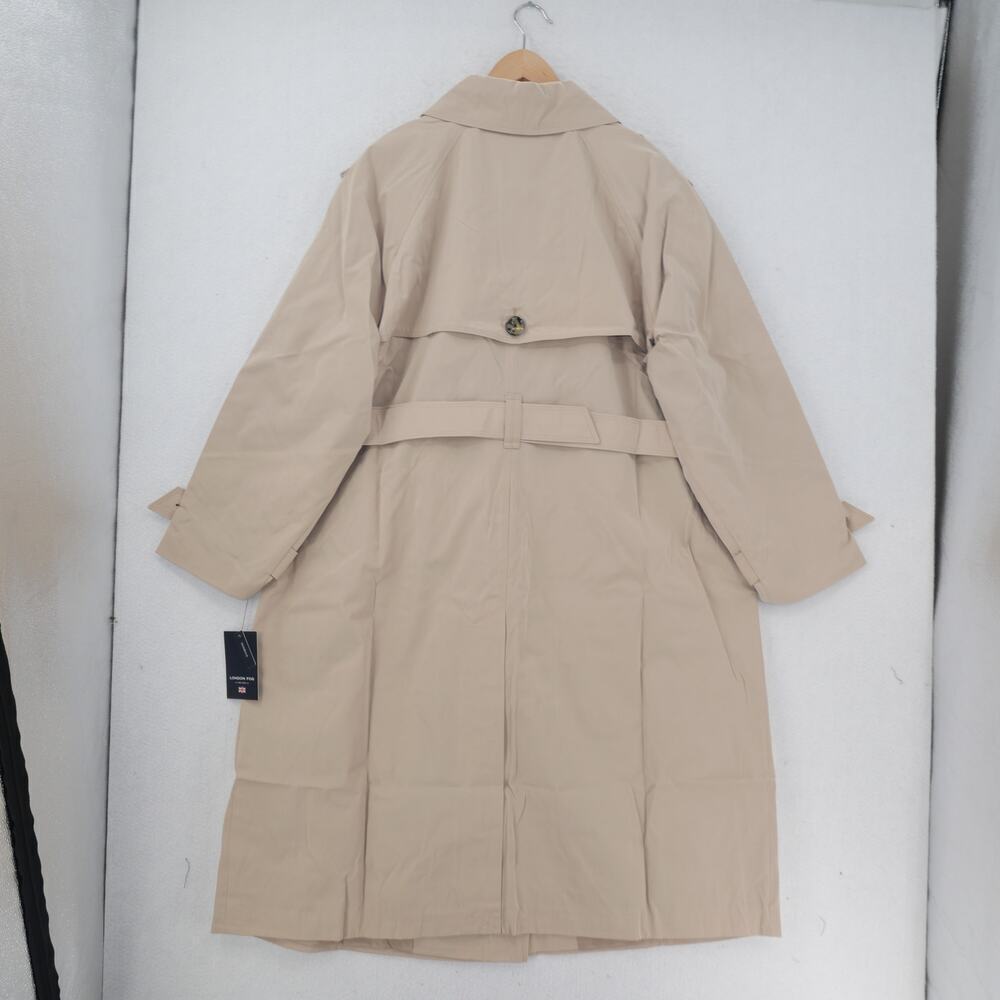 NEW London Fog Women's 2X Double Breasted Trench Coat  Rain Coat Stone Tan - Picture 14 of 16